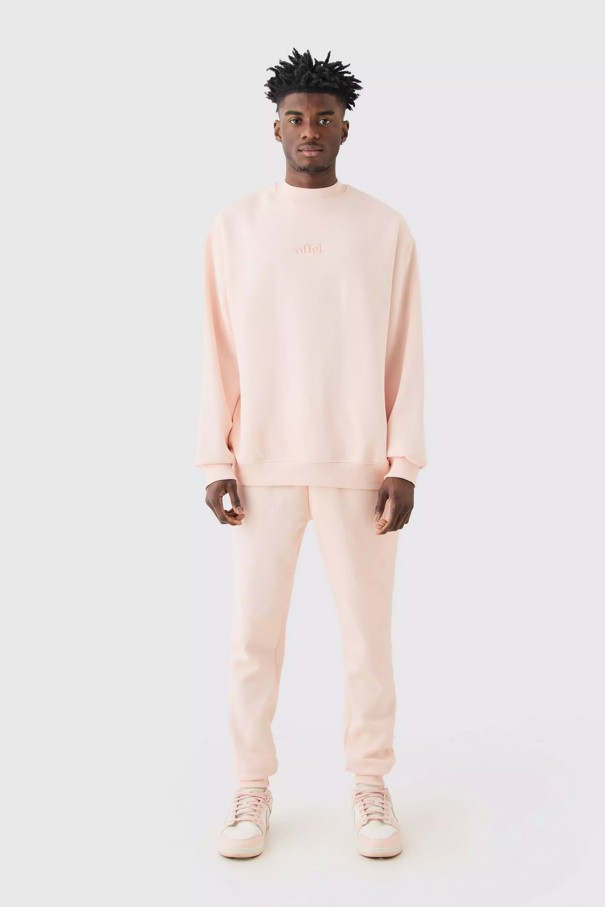 Pink Offcl Oversized Extended Neck Sweatshirt Tracksuit