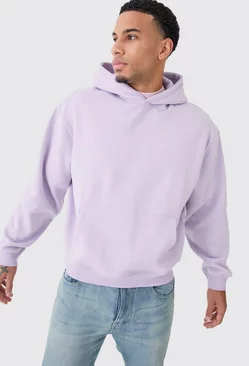 Lilac Purple Oversized Boxy Over The Head Hoodie