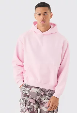 Pink Oversized Boxy Over The Head Hoodie