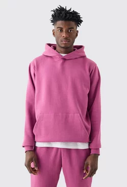 Over The Head Basic Hoodie Rose