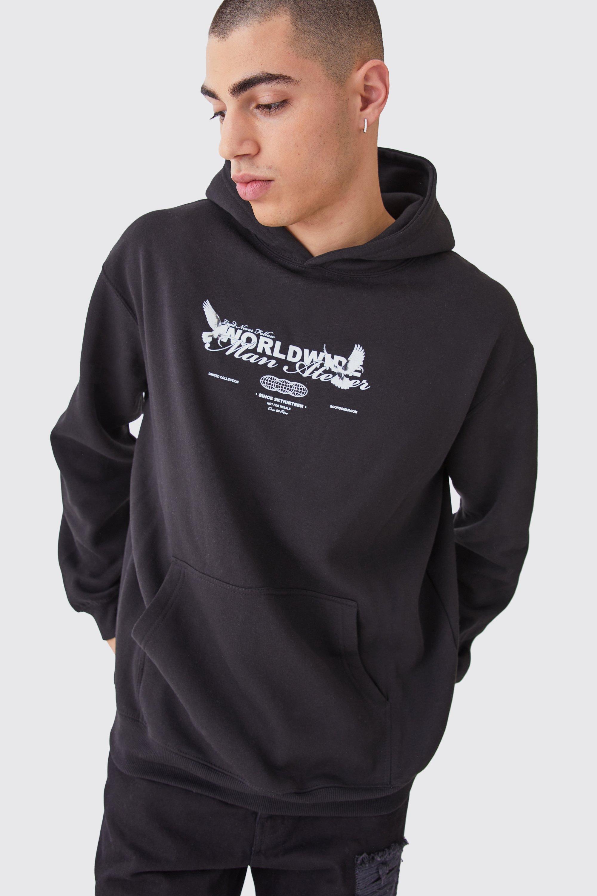 Boohooman discount black hoodie