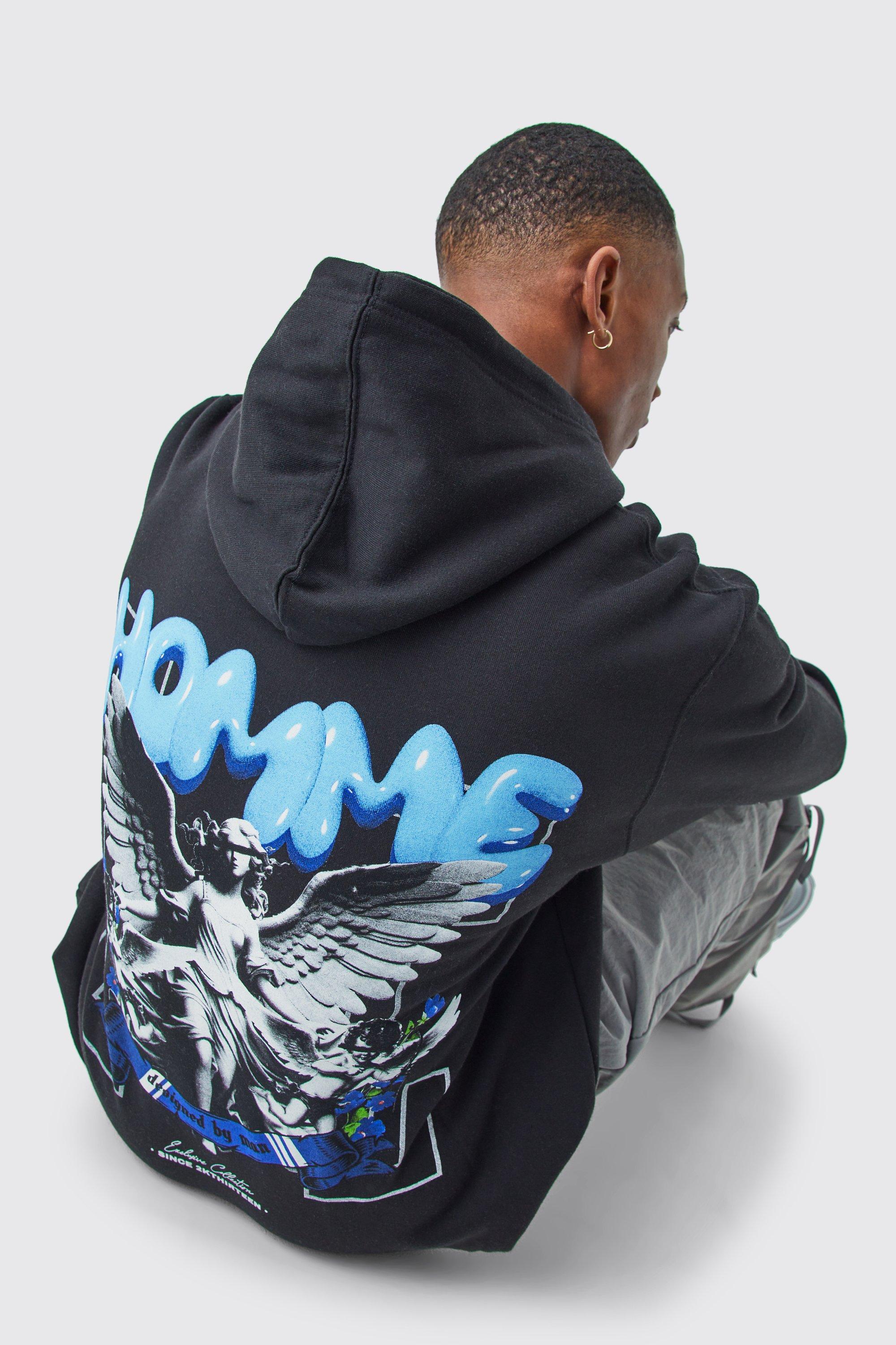 Off white blue skull on sale hoodie