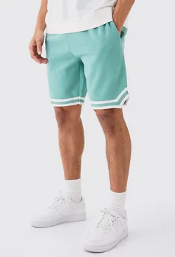 Loose Fit Mid Length Basketball Short Green