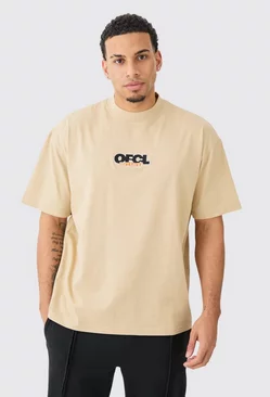 Sand Beige Oversized Extended Neck Ofcl T-shirt