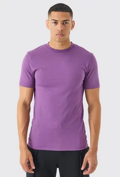 Purple Man Muscle Fit Basic T-shirt