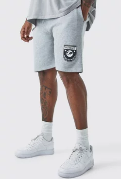 Grey Plus Loose Fit Team Homme Short In Grey