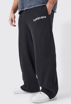 Plus Relaxed Official Man Jogger In Black Black