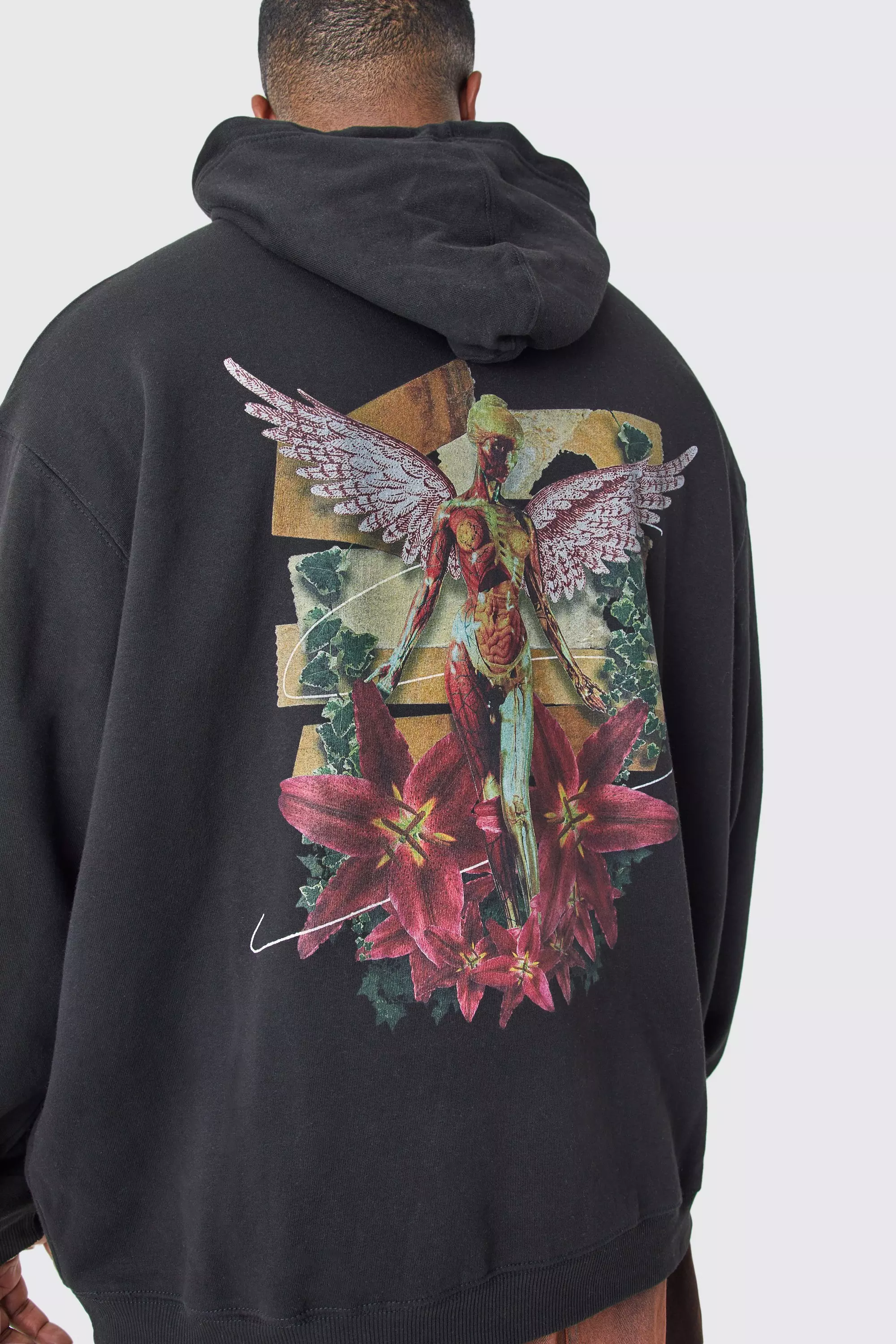 Plus Nirvana License Hoodie | boohooMAN USA