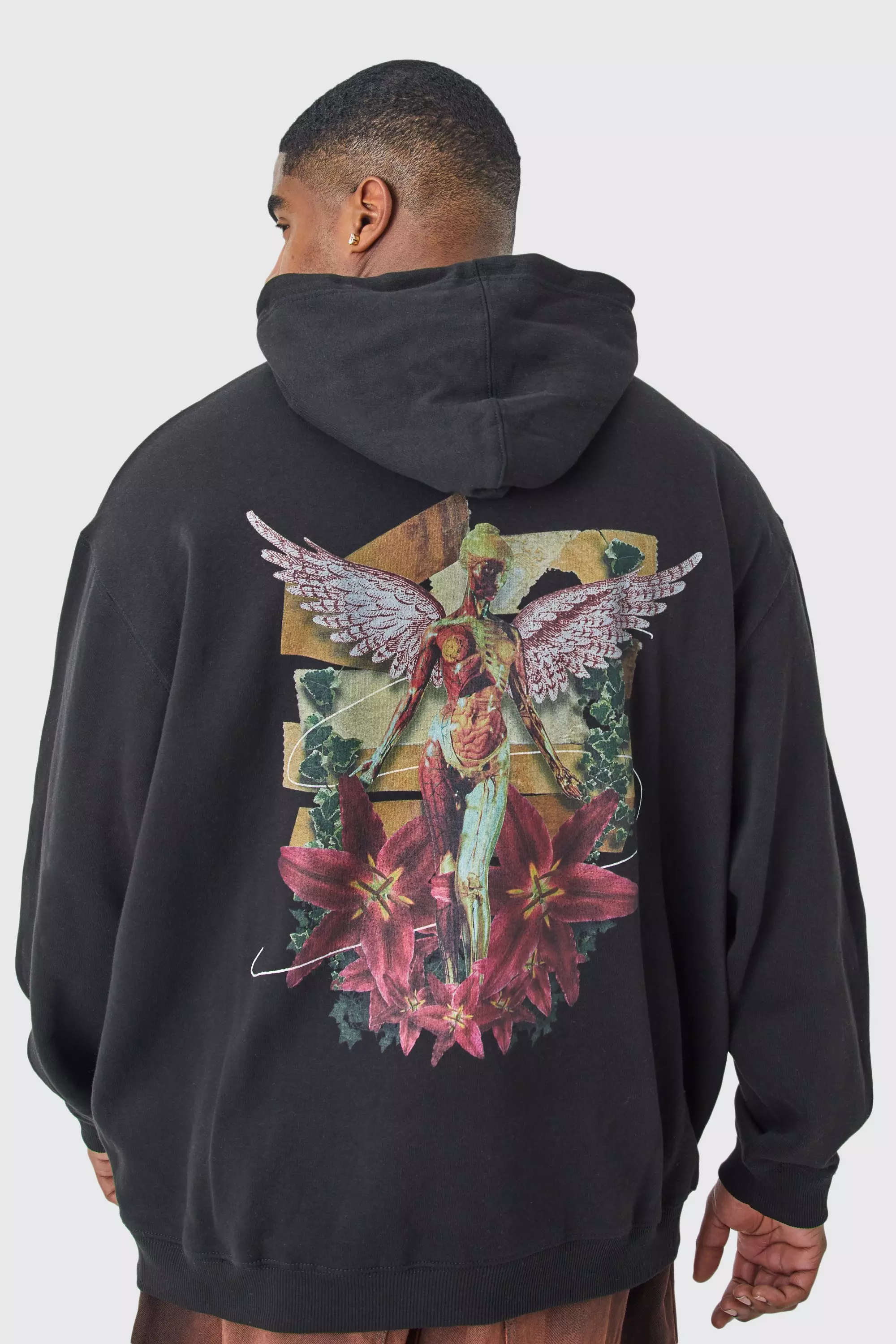 Plus Nirvana License Hoodie | boohooMAN USA