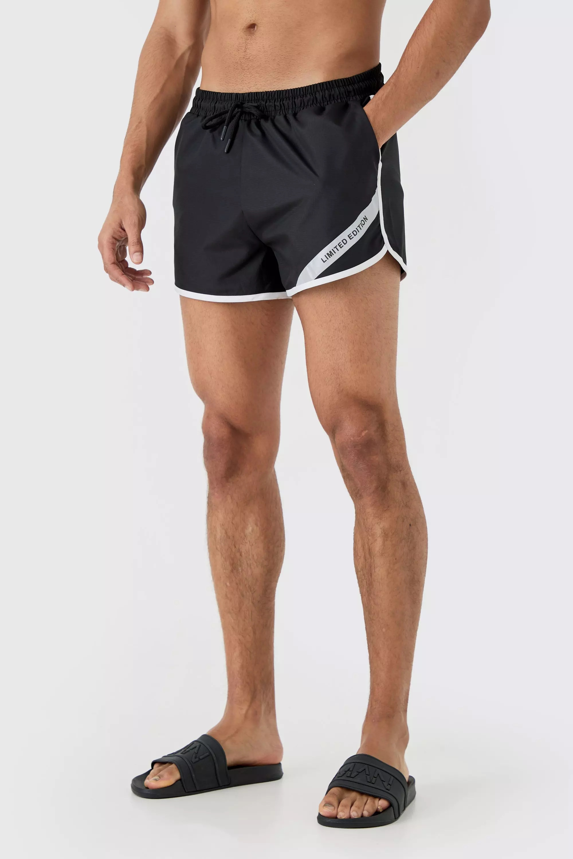 Black Ripstop Runner Limited Edition Swim Trunks