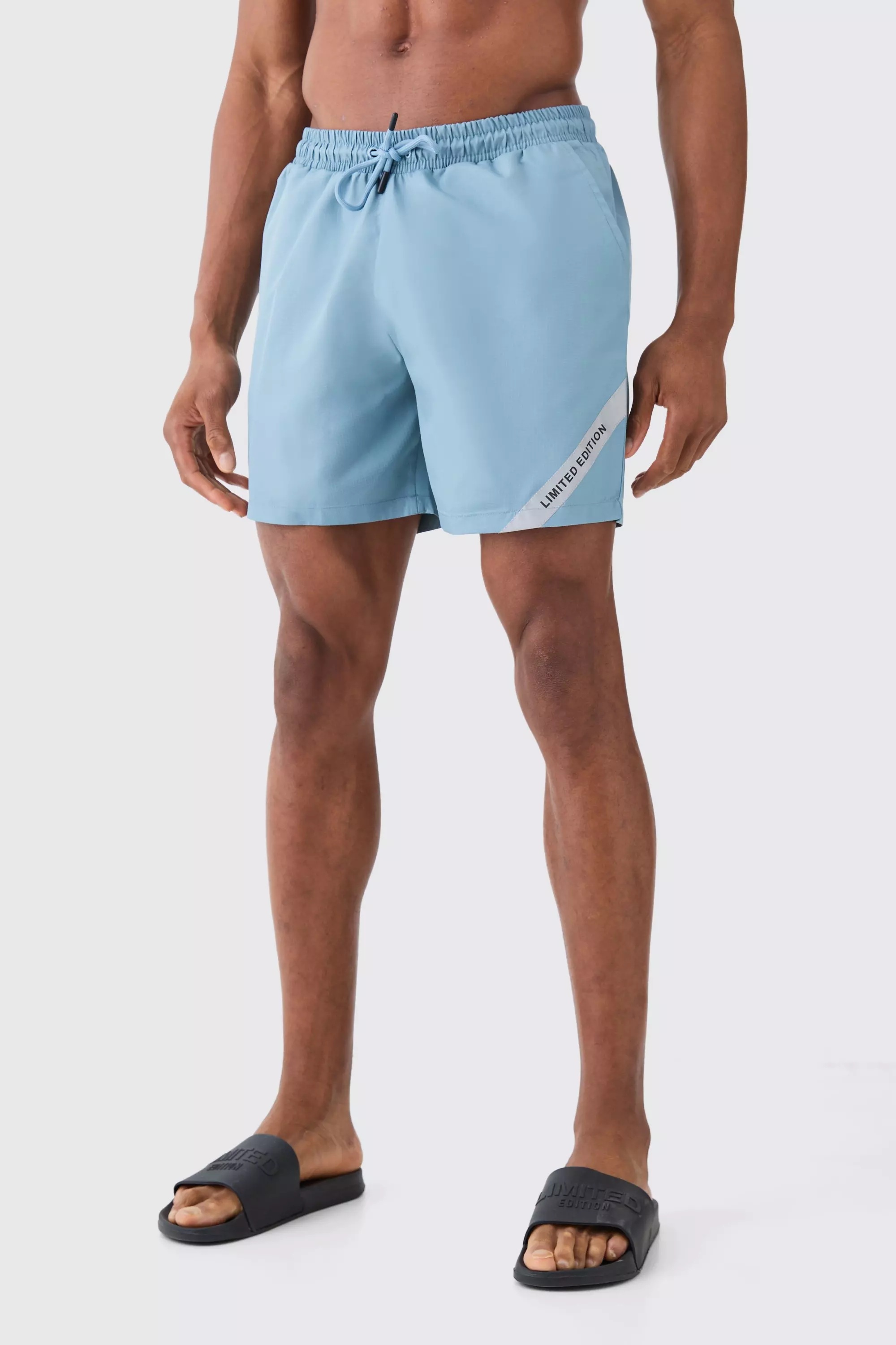 Mid Length Ripstop Limited Edition Swim Short slate blue