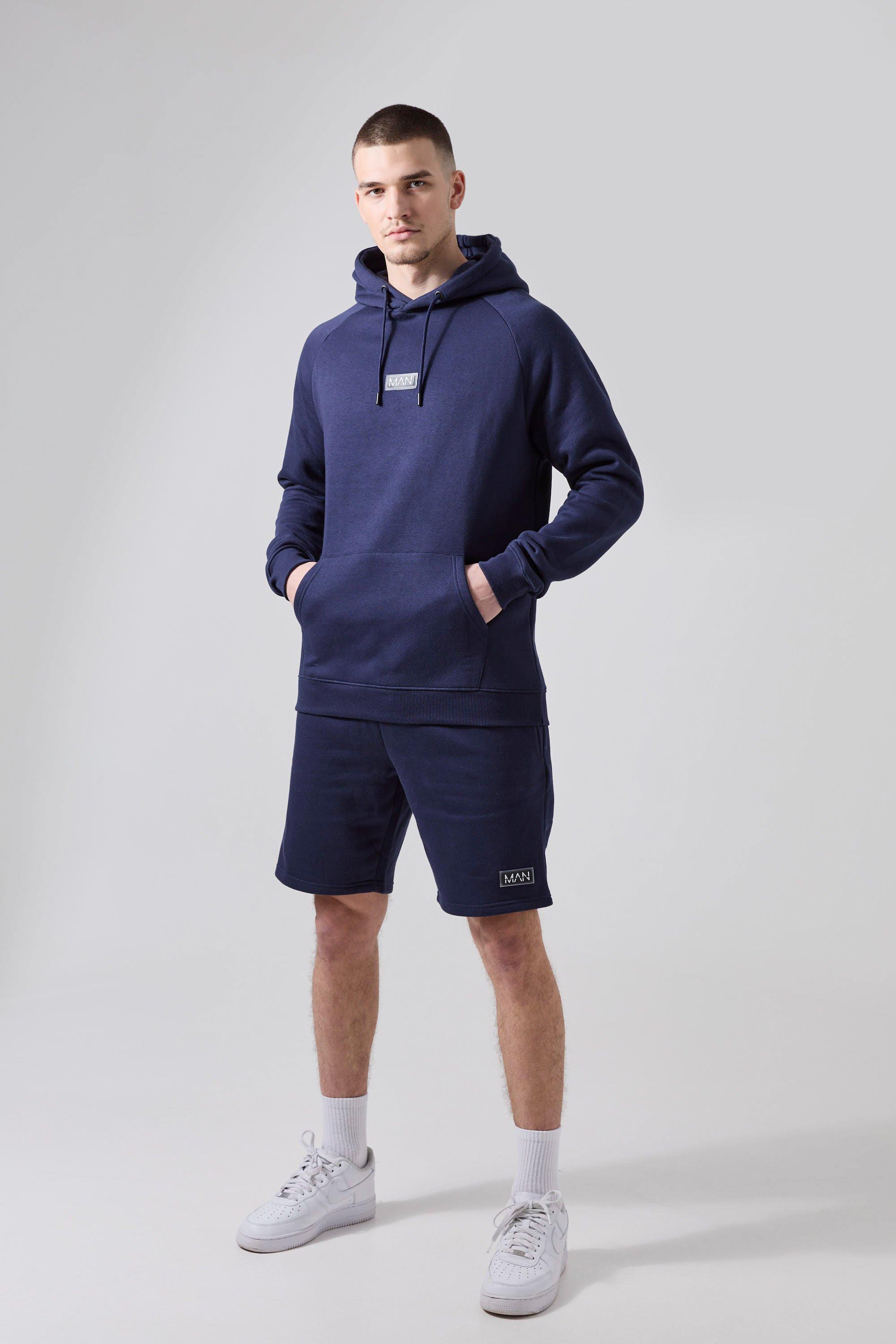 Boohooman shorts best sale and hoodie