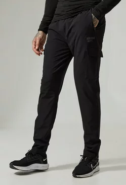 Tall Active Training Dept Tapered Cargo Joggers Black