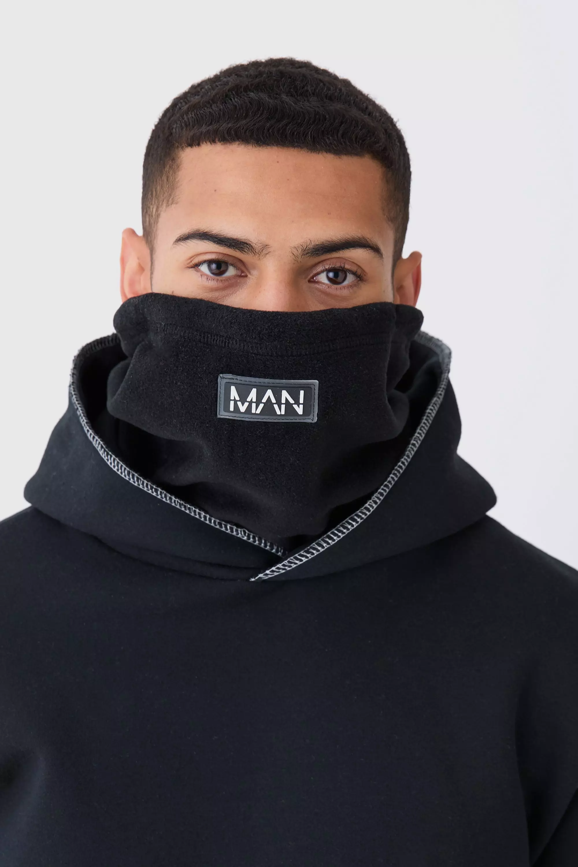 Man Active Fleece Neck Warmer Black