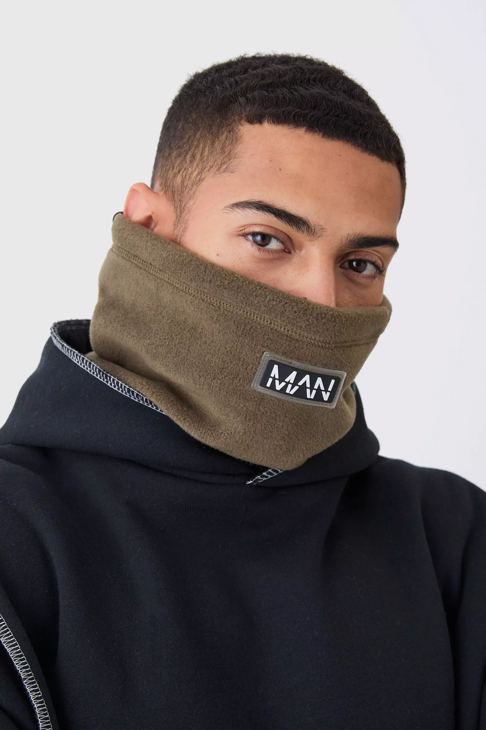 Man Active Fleece Neck Warmer Khaki