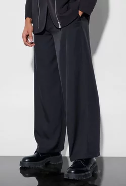 Tailored Oversized Wide Leg Trousers Black