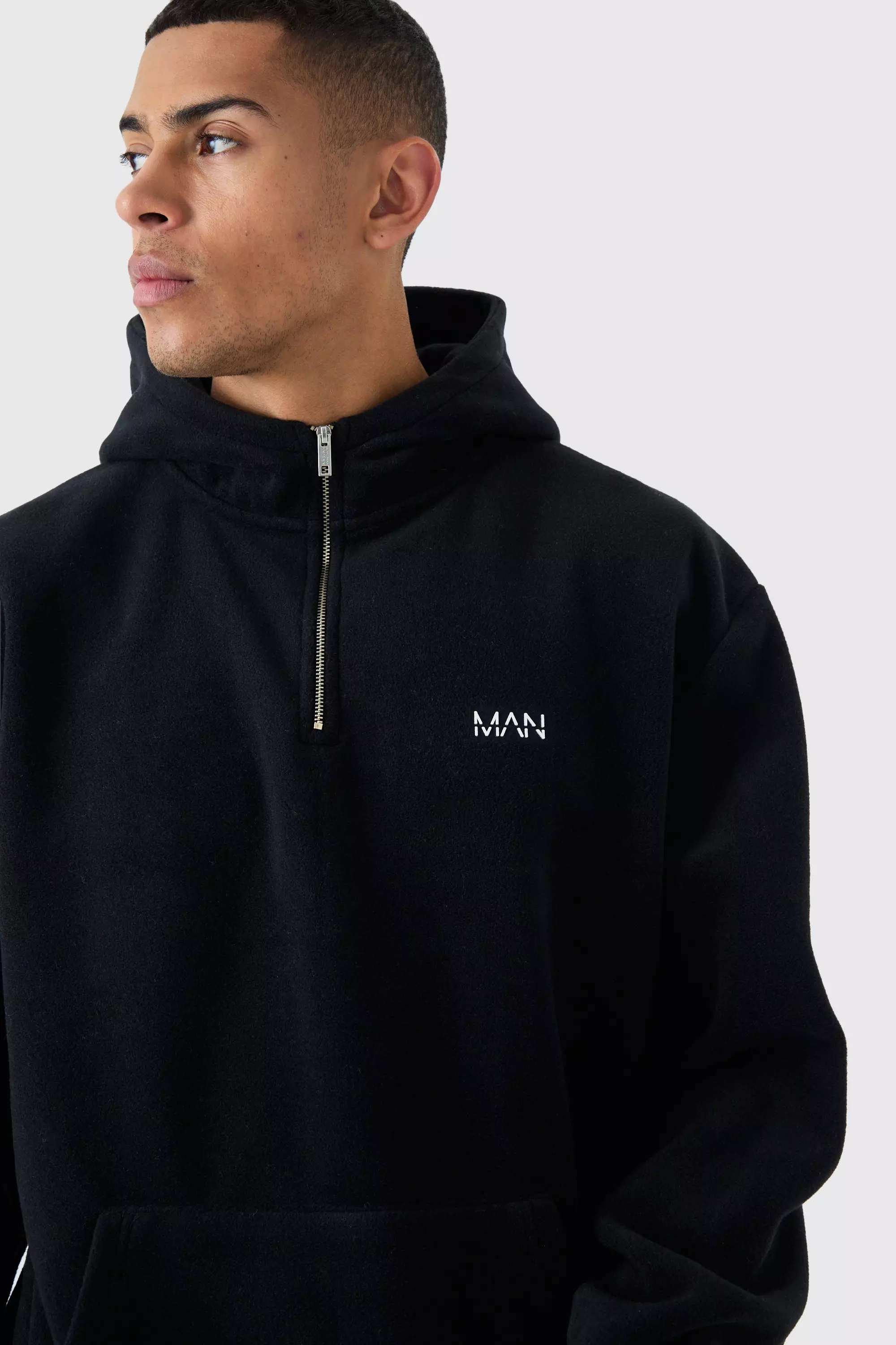 Zip neck hoodie sale