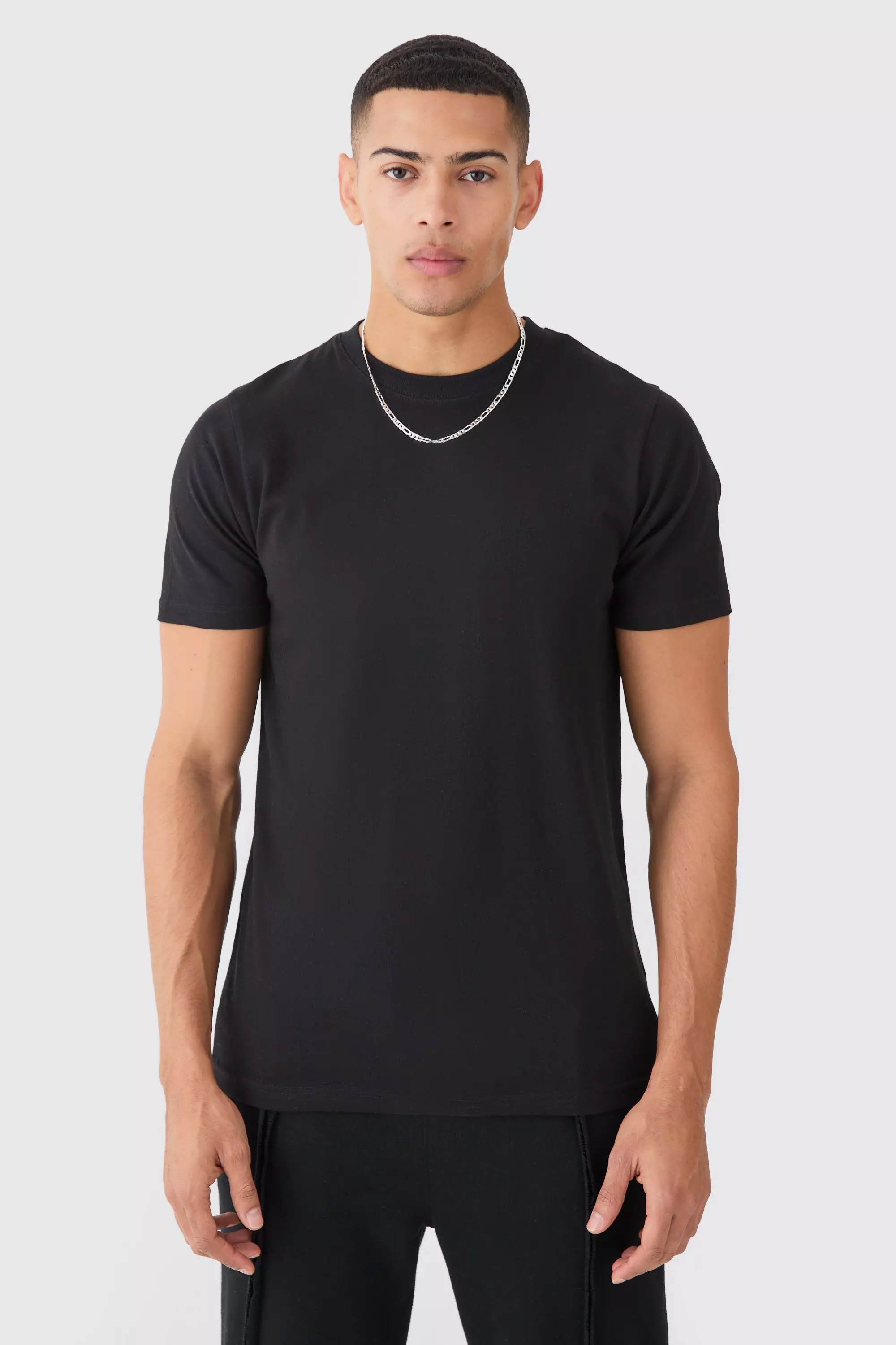 Slim Basic T-shirt Black