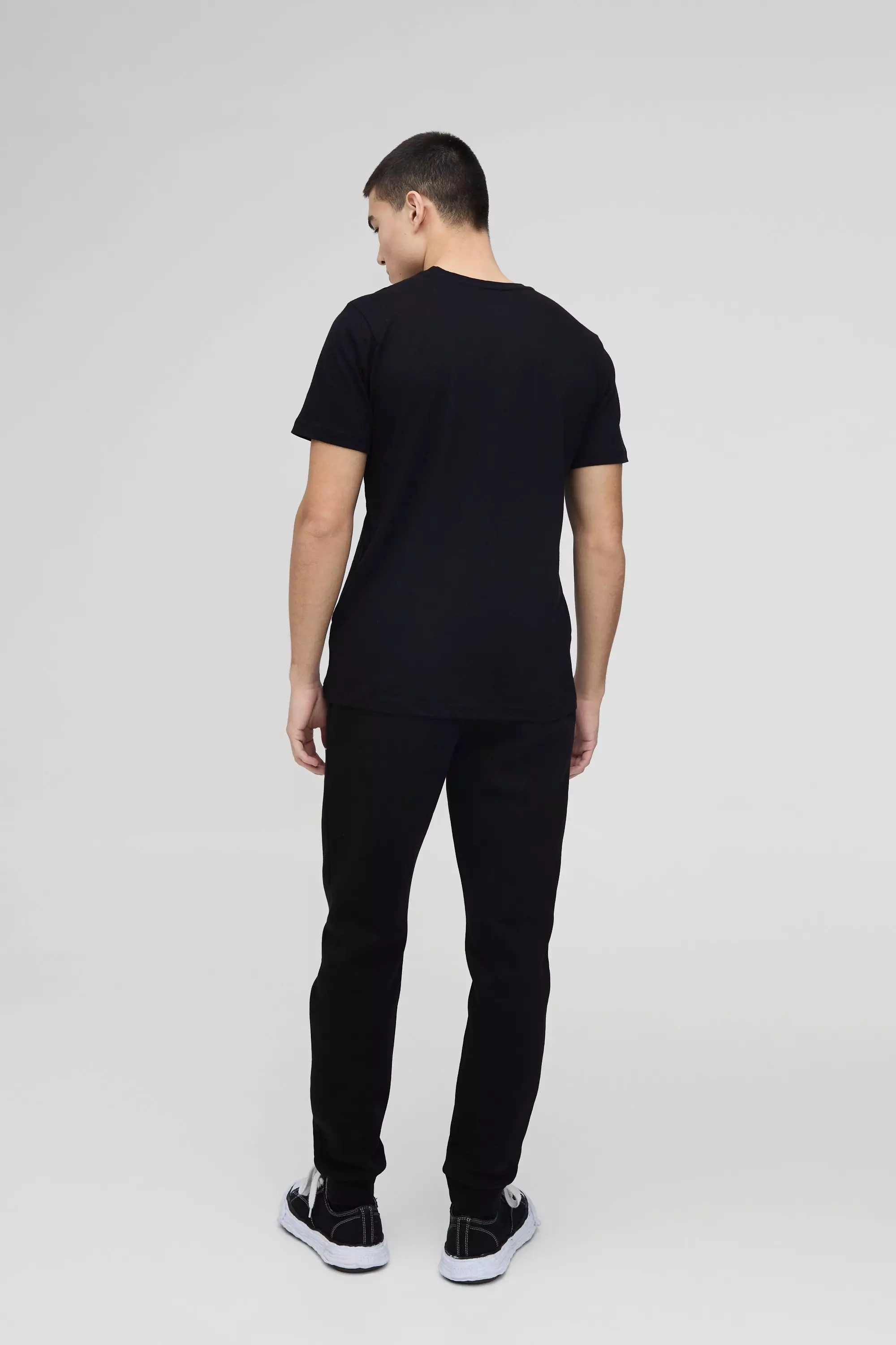 Black Basic Slim Fit Crew Neck T-Shirt alternative image