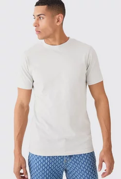Slim Basic T-shirt Light grey