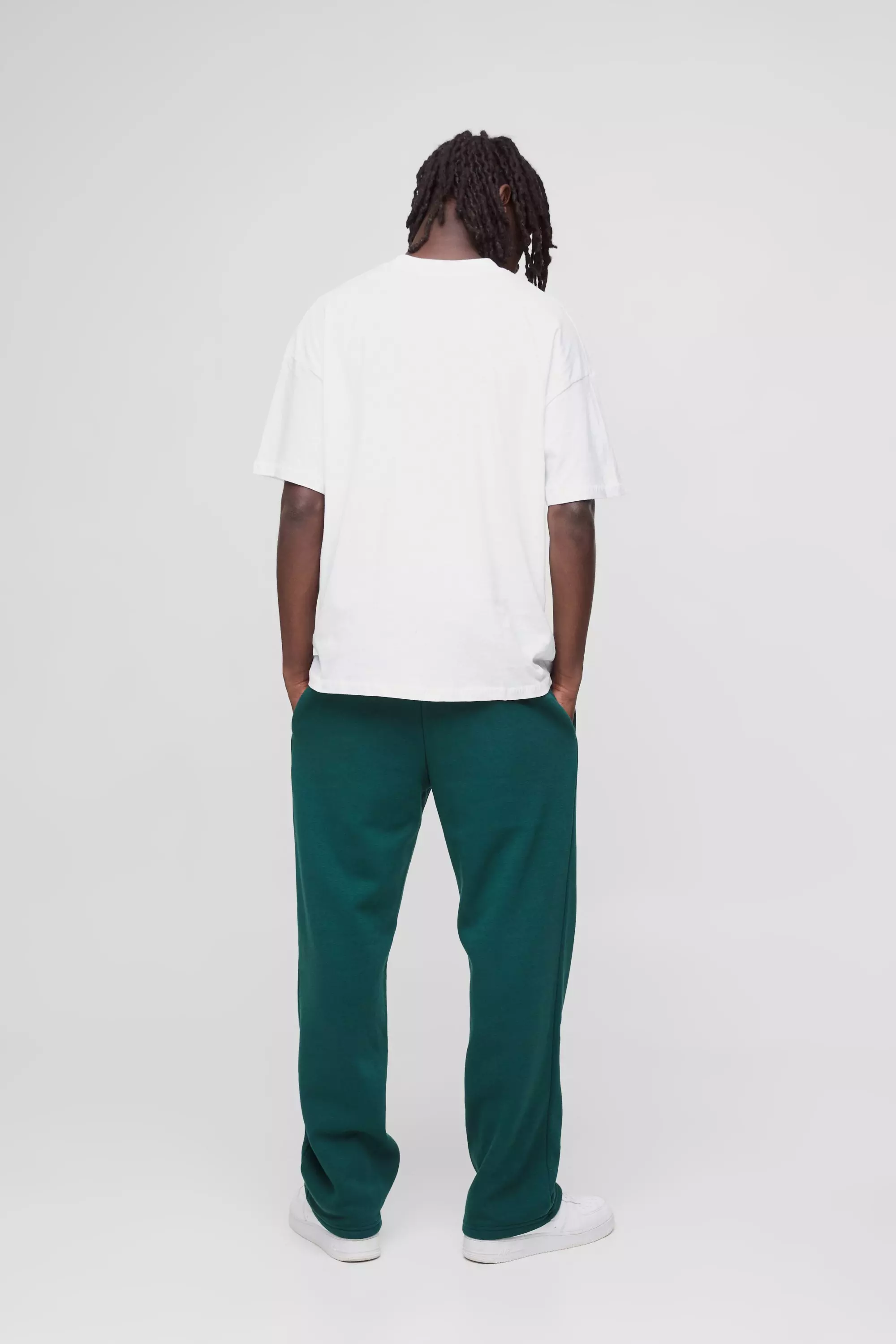 White Basic Oversized Crew Neck T-shirt alternative image