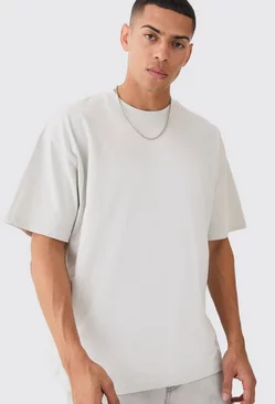 Grey Oversized Basic T-shirt
