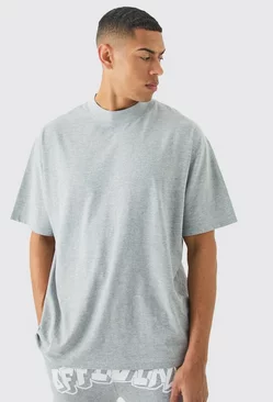 Grey Oversized Extended Neck T-shirt