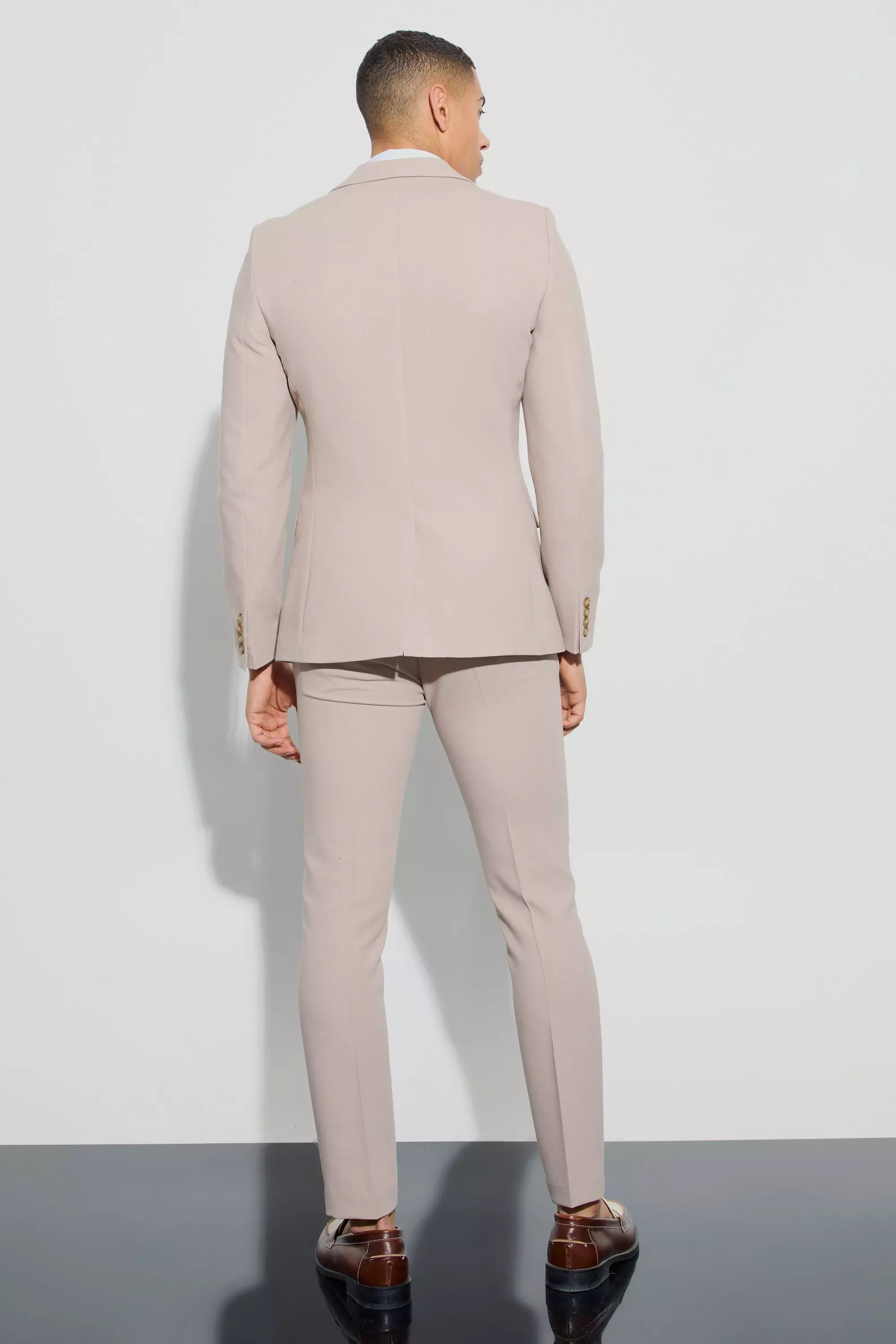 Slim Check Suit Trouser | boohooMAN USA