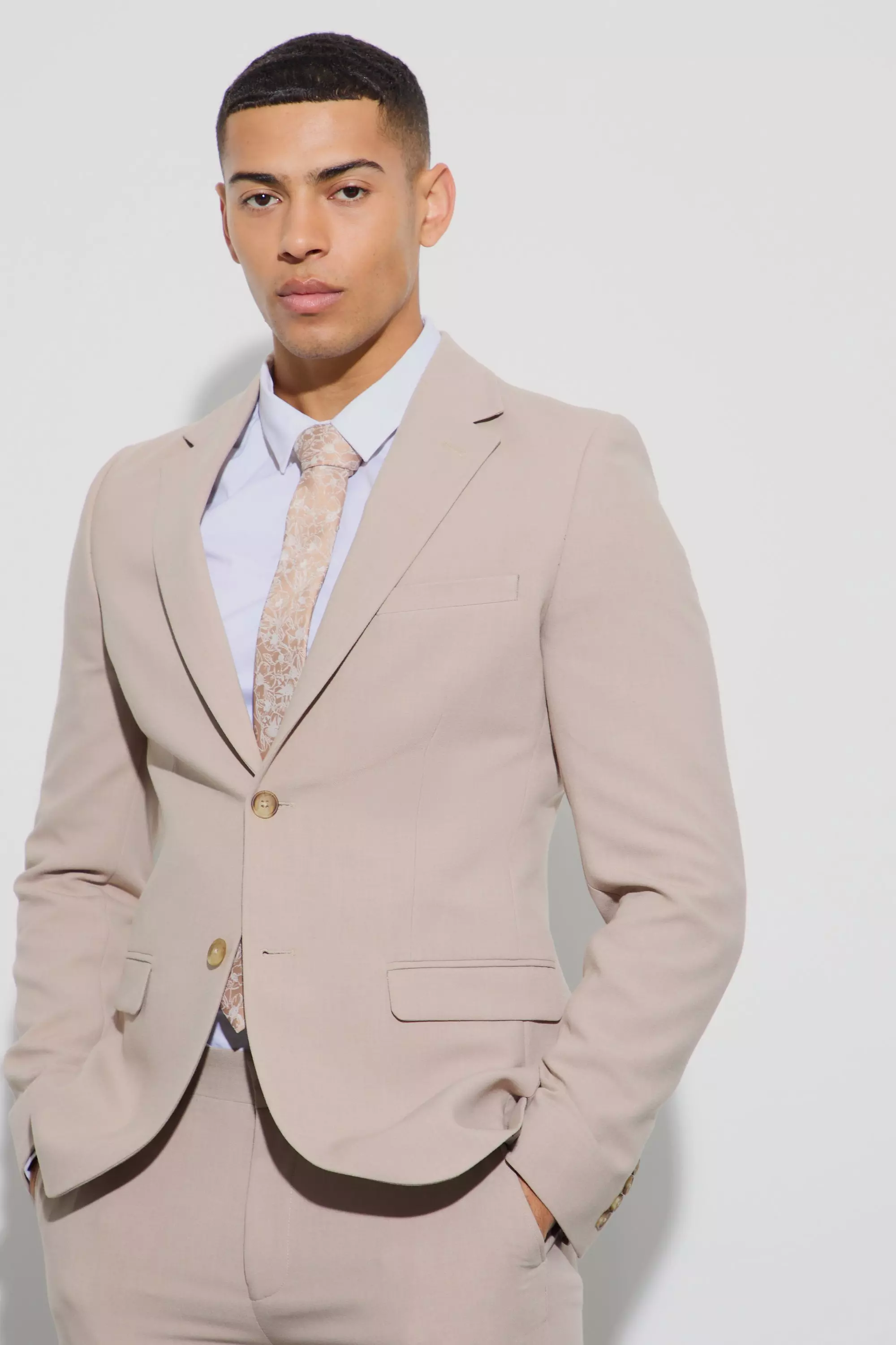 Jersey Skinny Single Breasted Suit Jacket | boohooMAN USA