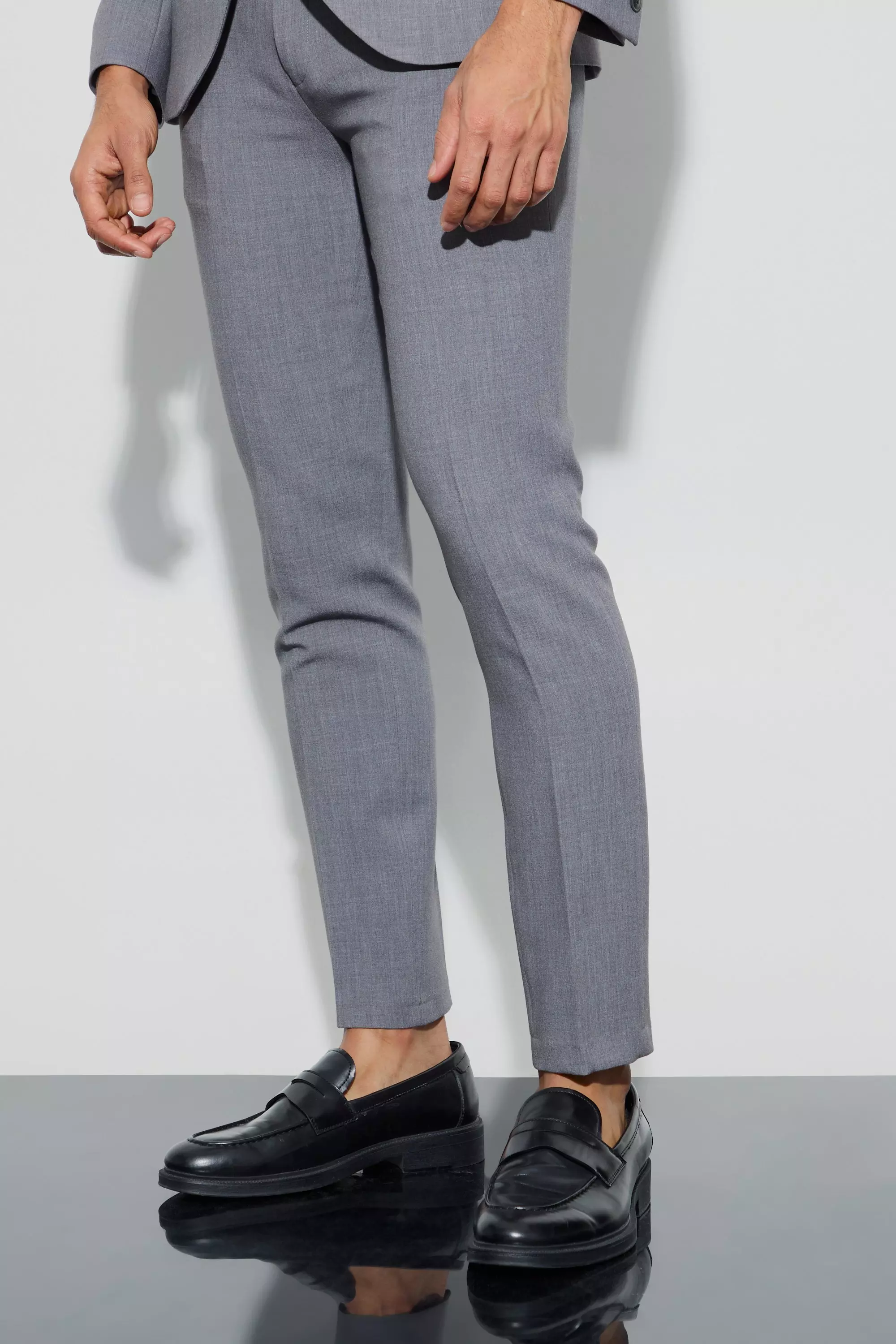 Jersey Skinny Suit Trousers Grey