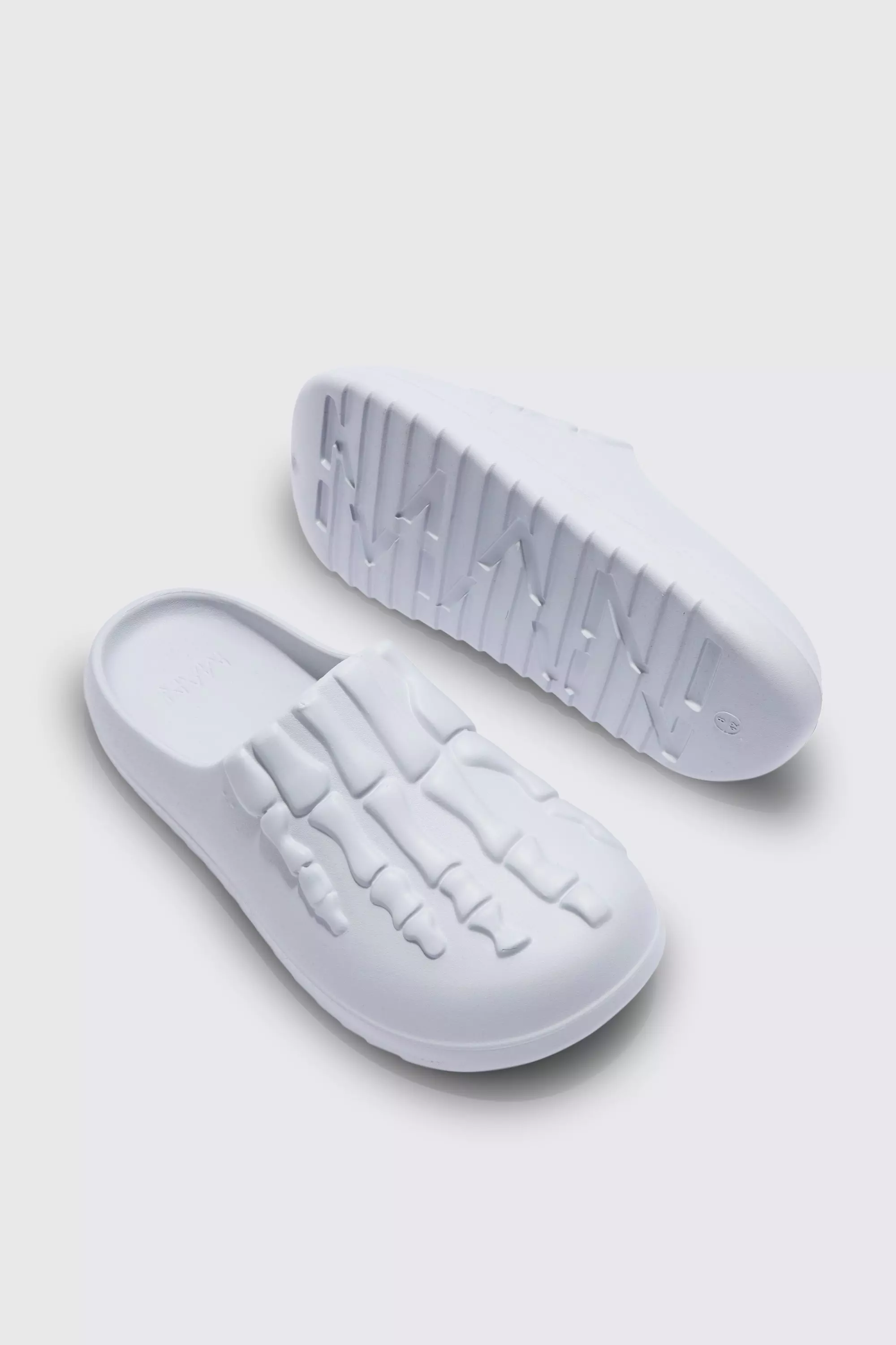 Light grey Perforated Skeleton Moulded Mule alternative image