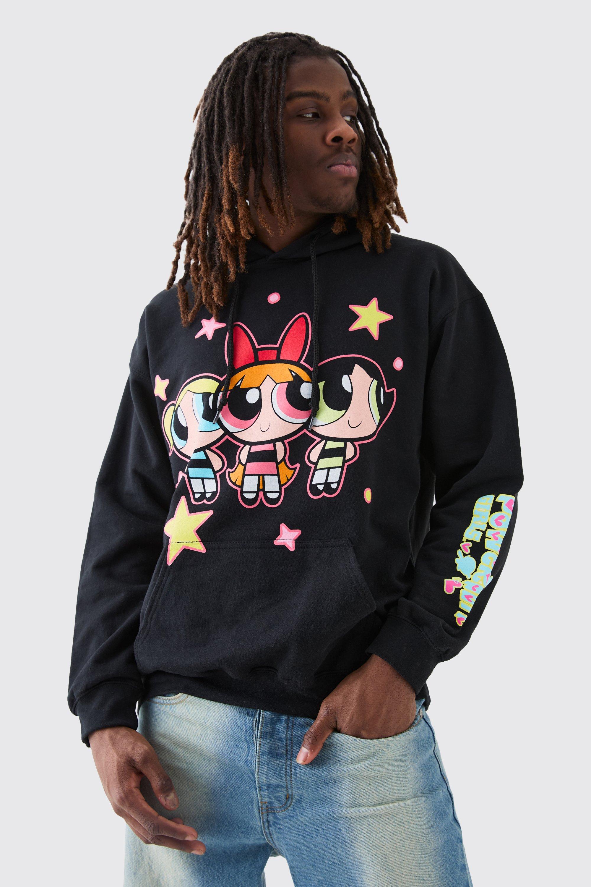 Oversized Powerpuff Girls License Hoodie | boohooMAN USA