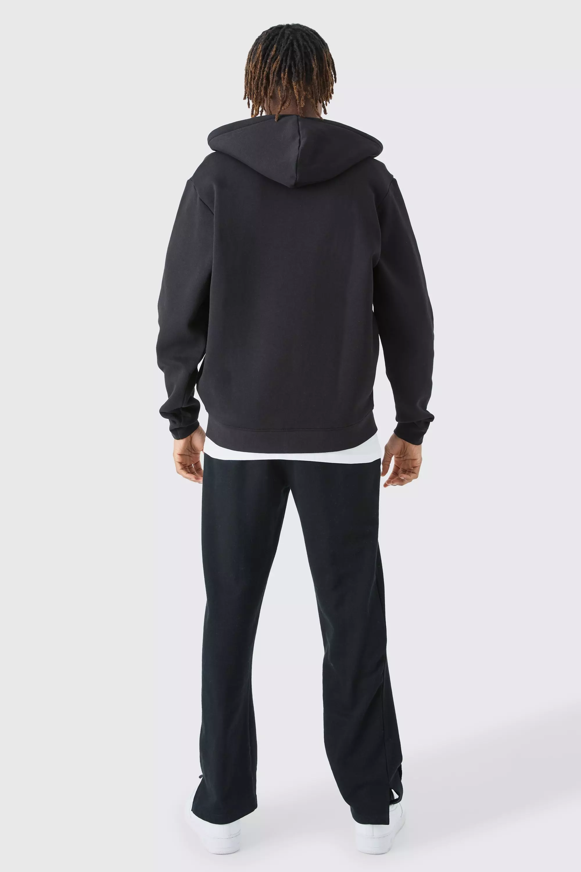 Tall Basic Zip Through Hoodie In Black alternative image