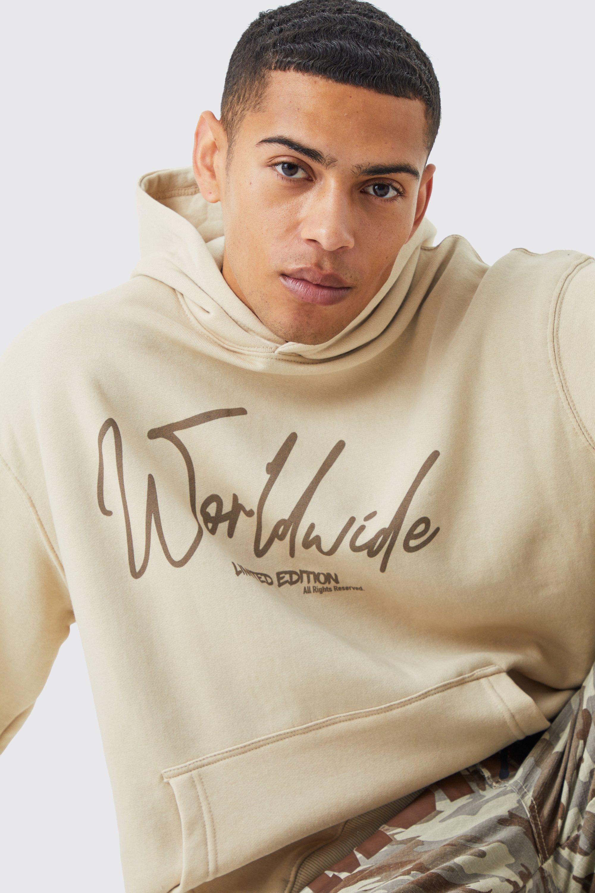 Boohooman discount beige hoodie