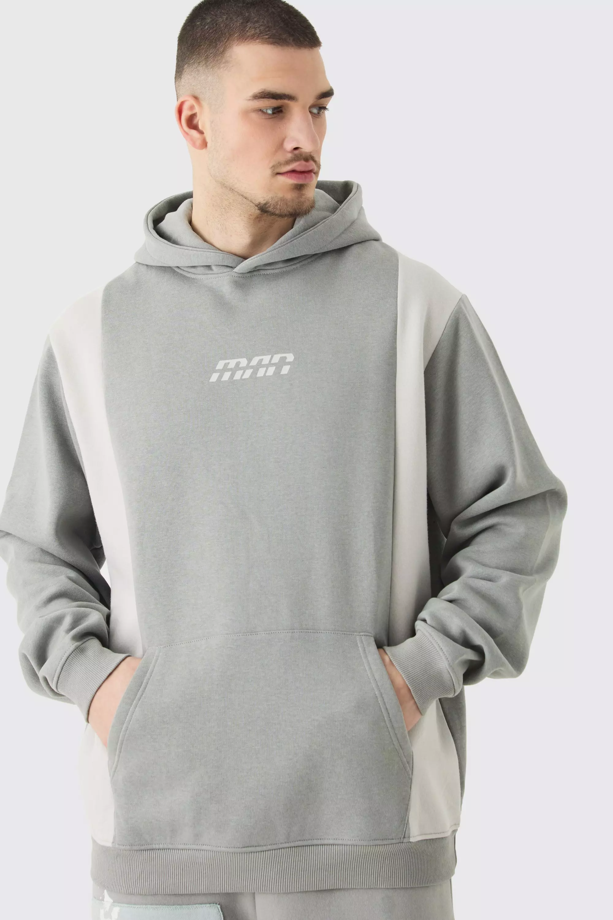 Grey Tall Core Colour Block Hoodie alternative image