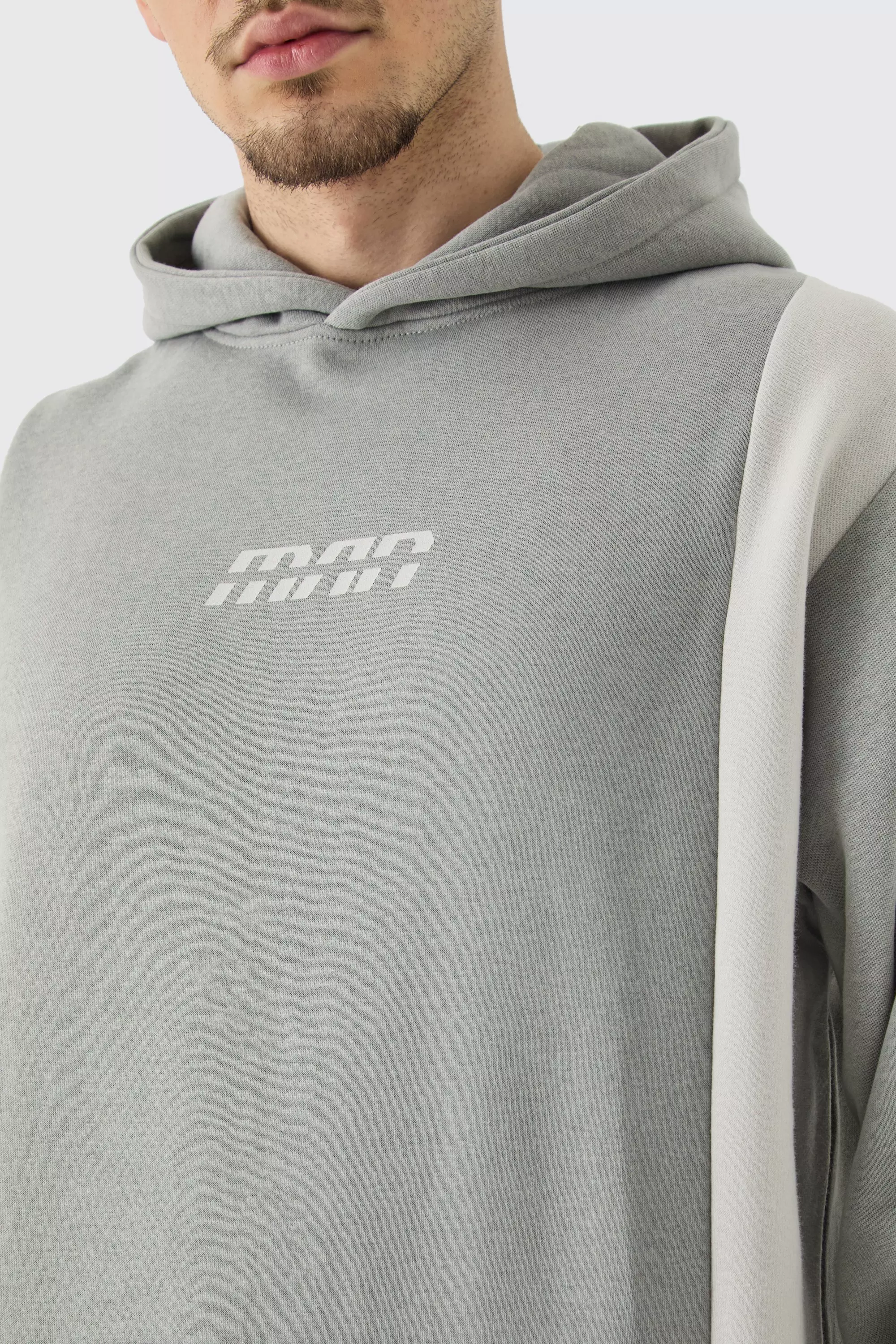 Tall Colorblock Hoodie, Grey alternatives Bild
