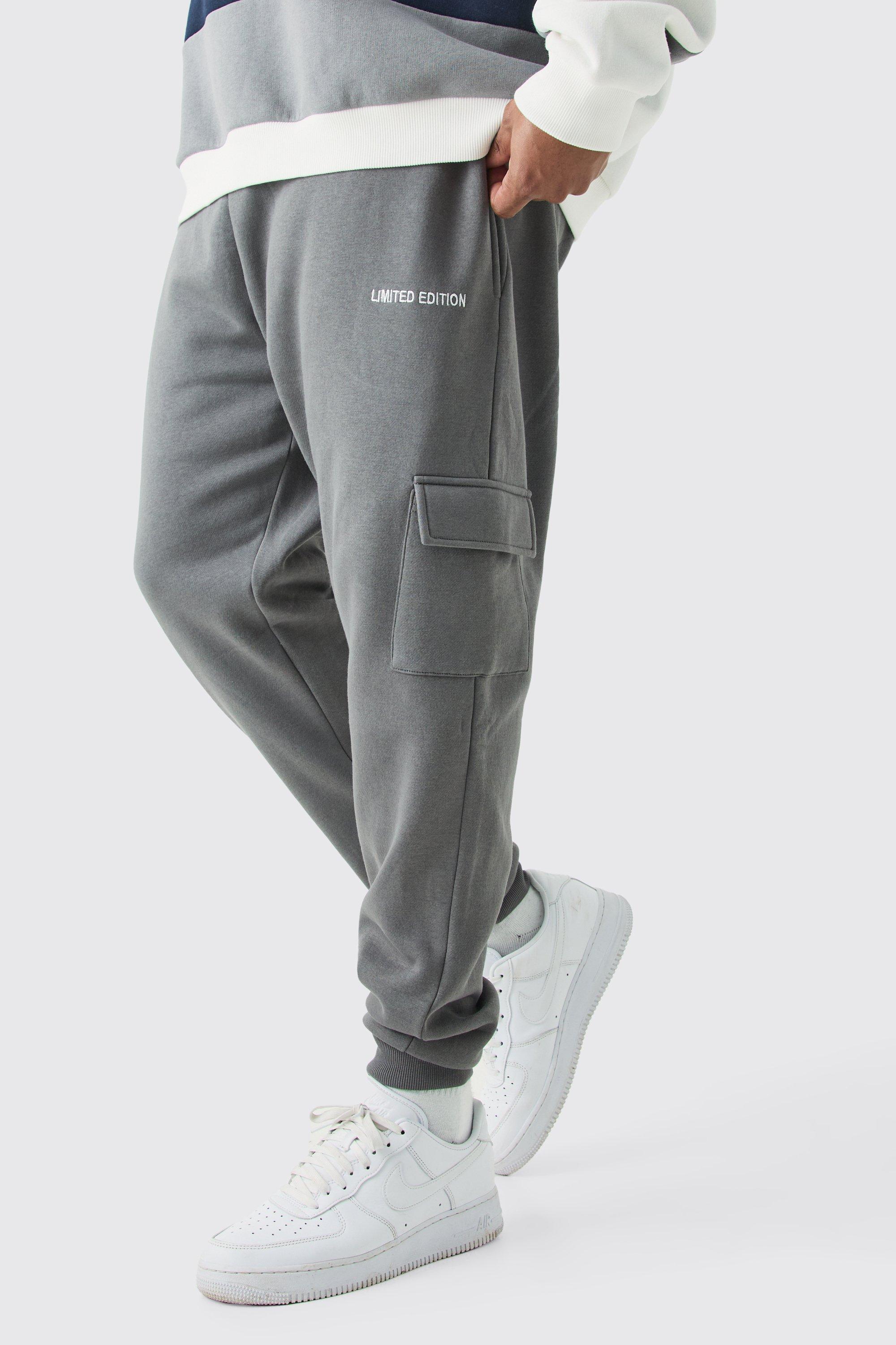 Grey discount joggers boohooman