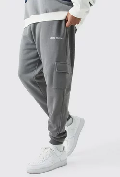 Plus Limited Edition Skinny Fit Cargo Jogger Charcoal