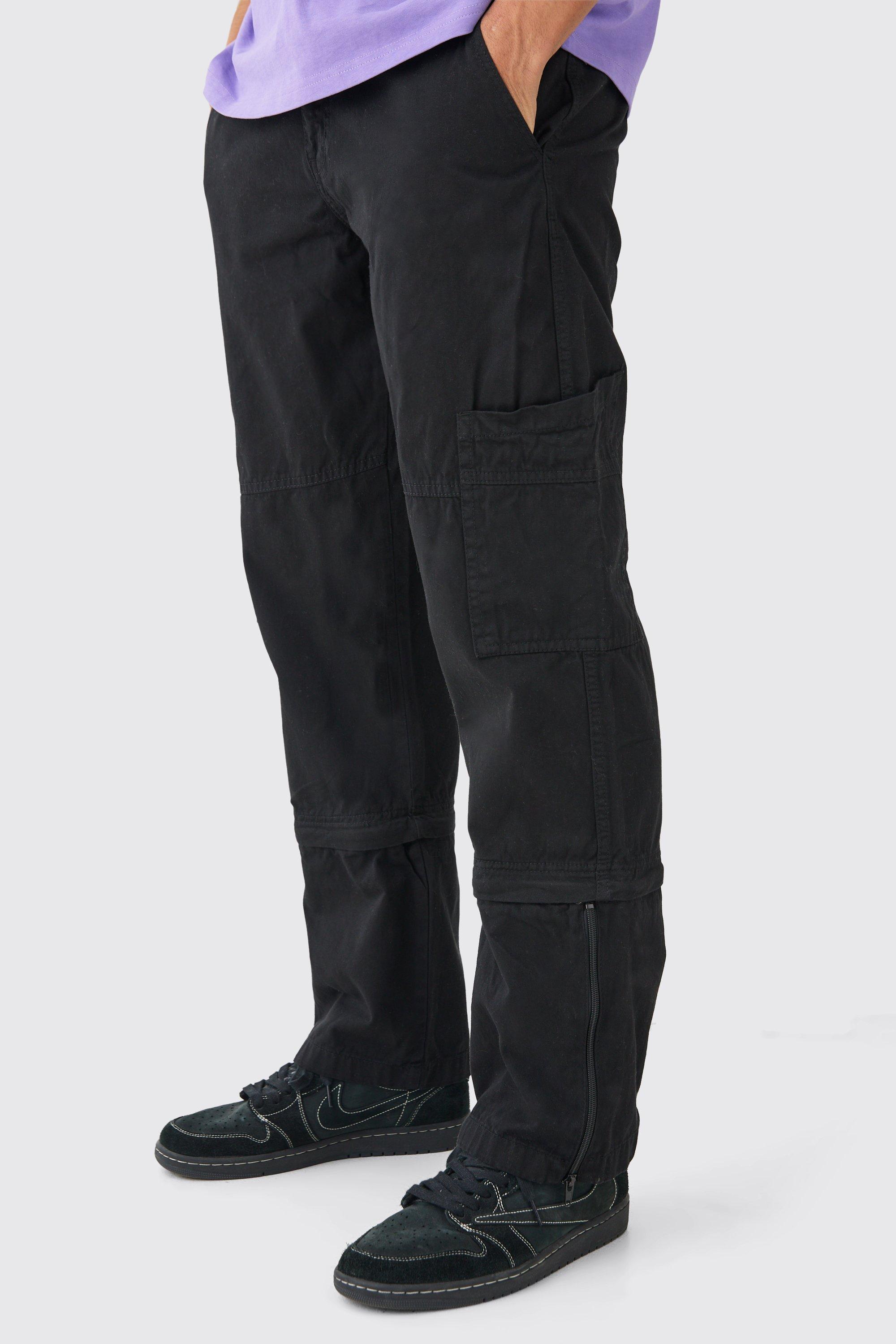Tripp Black & Grey Overdyed Zip-Off Pants