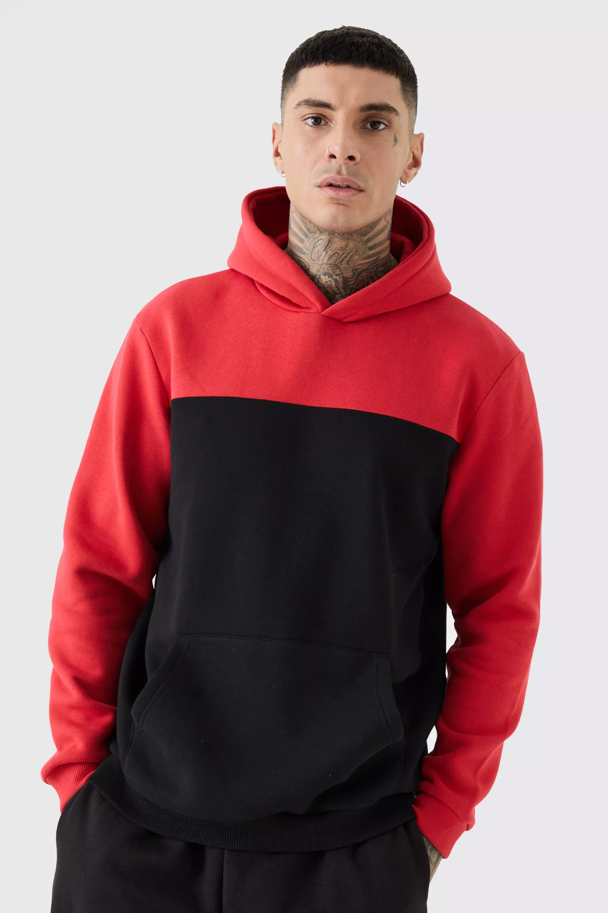 Boohooman cheap red hoodie