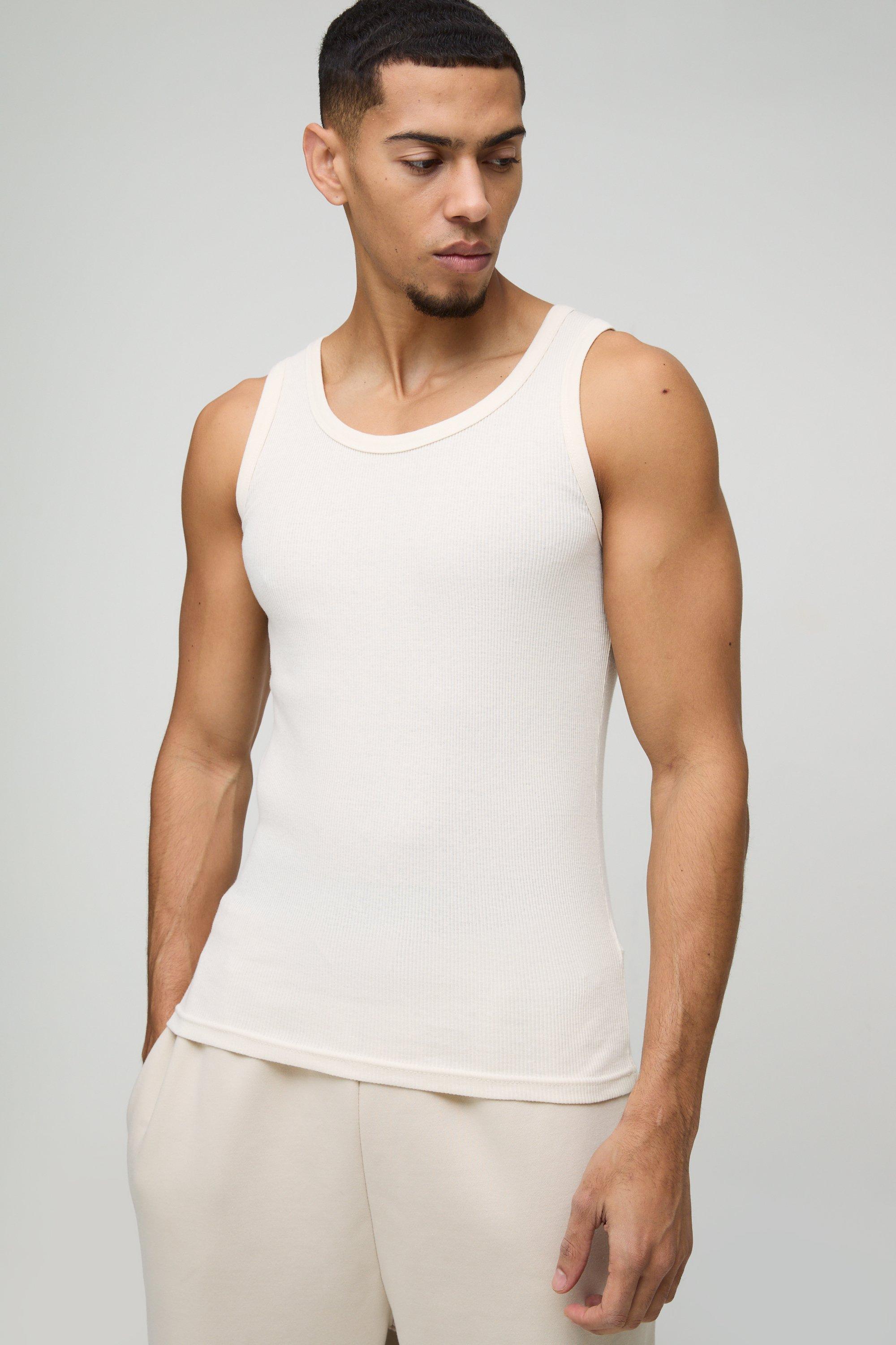 Ribbed Muscle Fit Vest