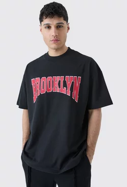 Oversized Extended Neck Brooklyn T-shirt Black