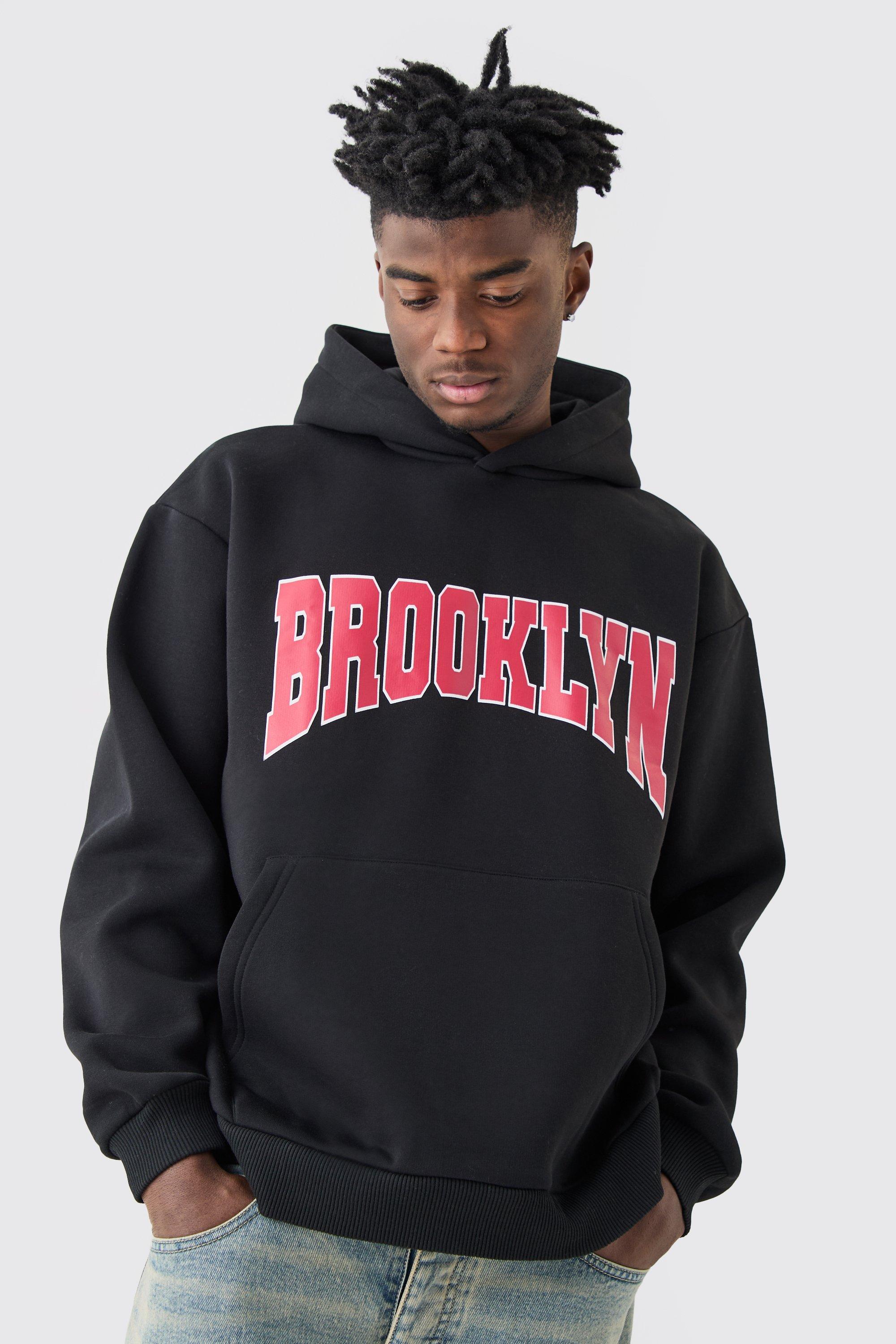 Oversized Brooklyn Varsity Hoodie boohooMAN USA