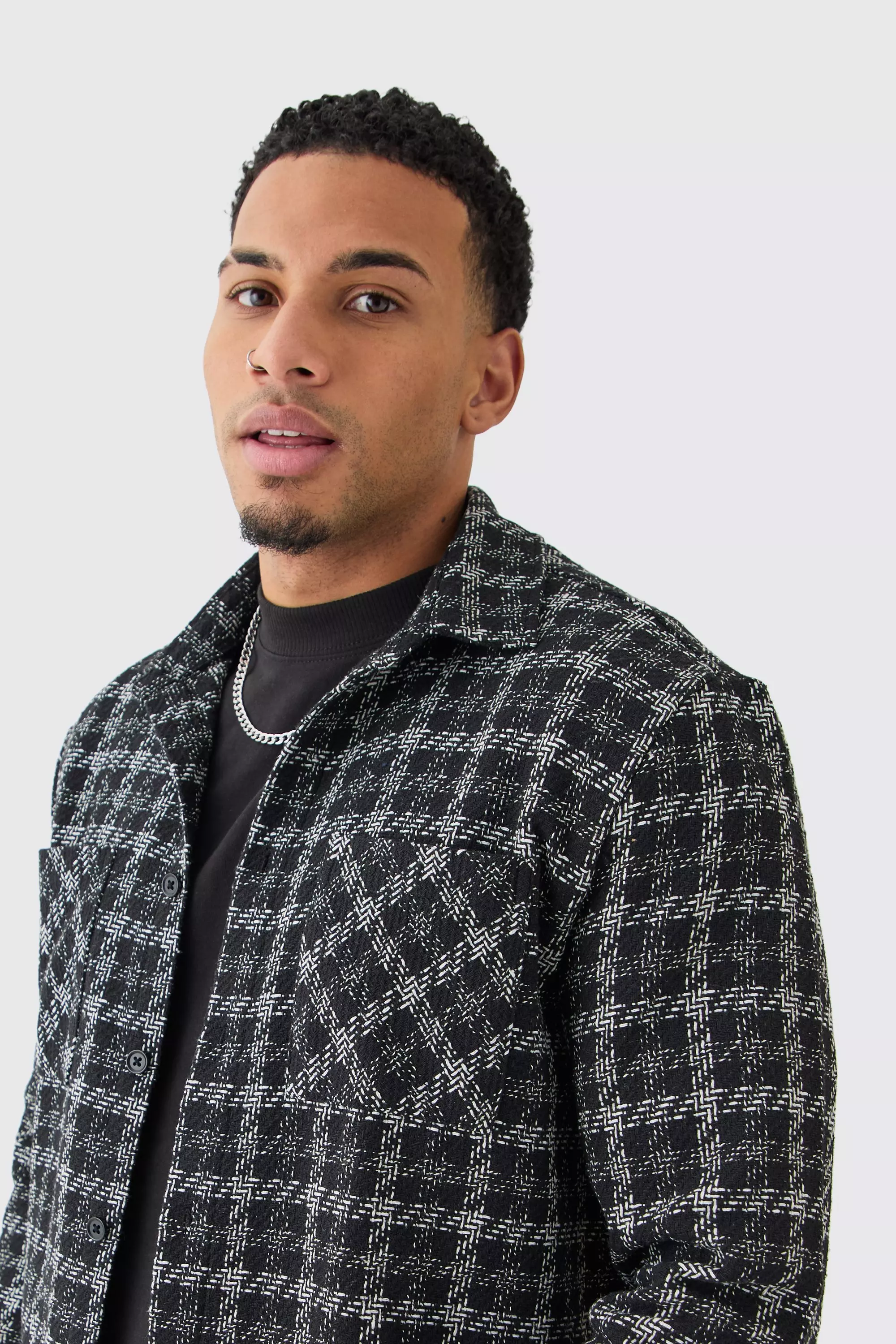 Boohooman overshirt deals