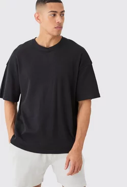 Black Oversized Waffle T-shirt