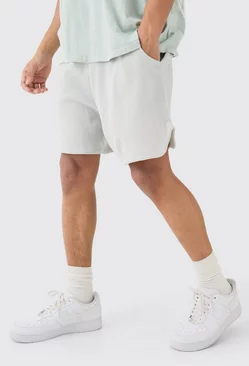 Grey Relaxed Volley Waffle Short