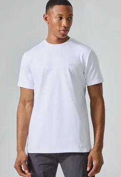 White Man Active Performance Gym Tshirt