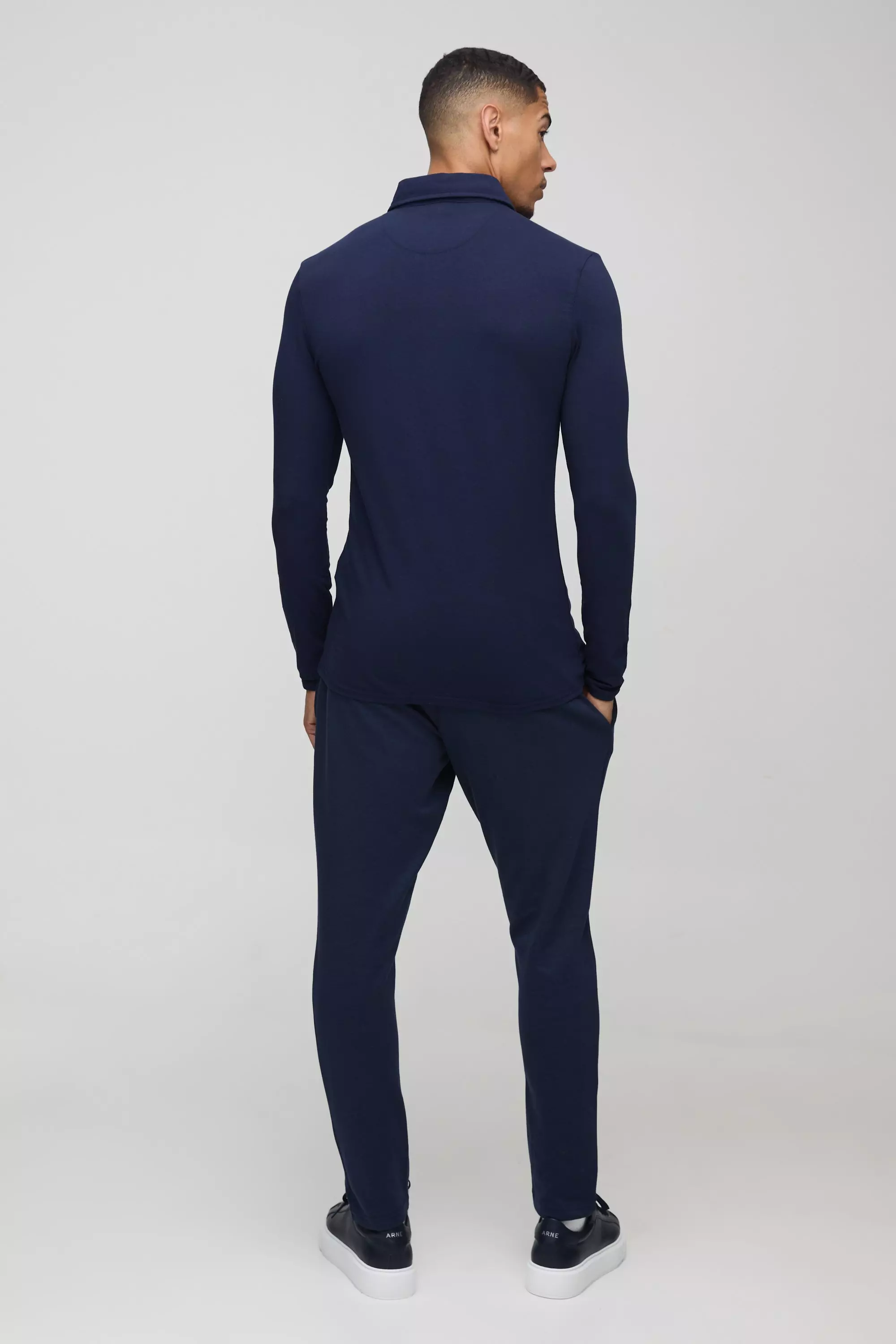 Chemise cintrée à manches longues, Navy autre image