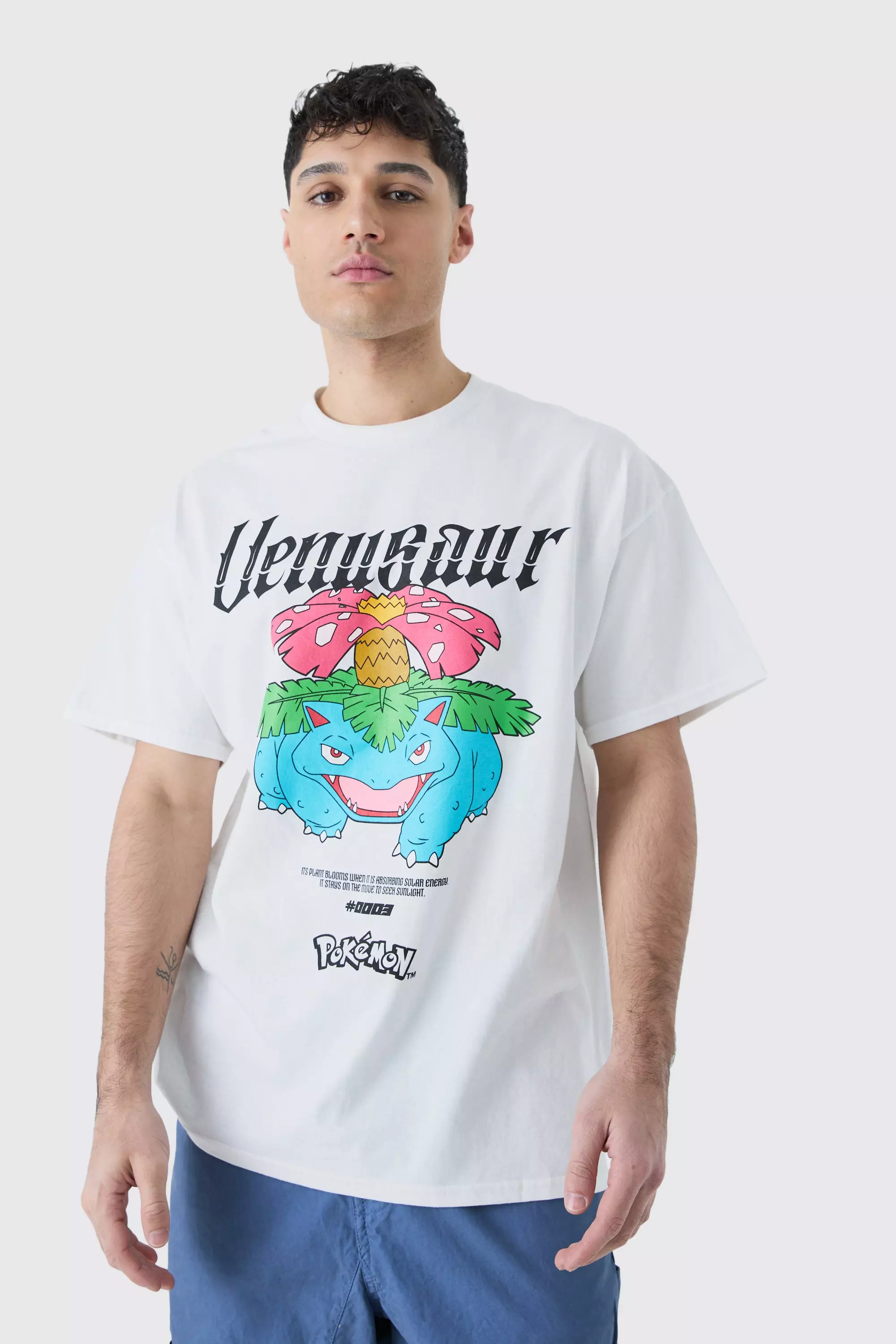 Oversized Pokemon Venusaur License T-shirt White
