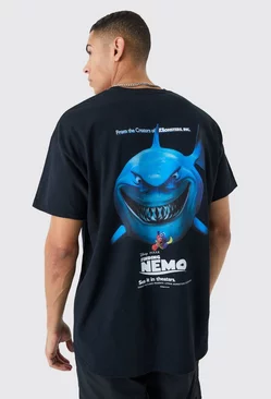 Black Oversized Finding Nemo License T-shirt